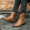 Large Size Martin Boots Soft Sole Pointed Leather Shoes Short Boots 22 Single Boots Rubber Sole Retro Flat Boots