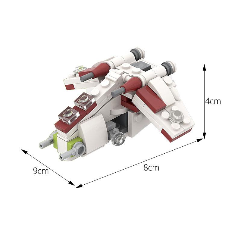 Compatible With Building Blocks MOC-42164 Mini Republic Gunship Helicopter Building Toy Planet