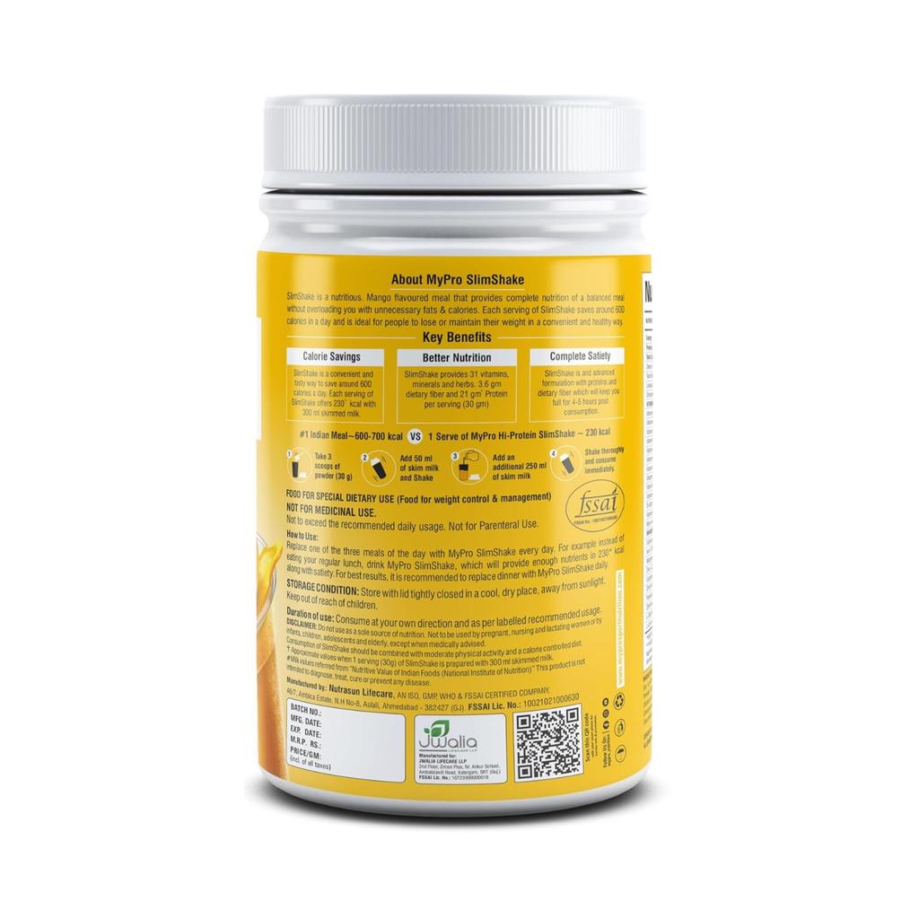 Протеиновый коктейль Манго (500 г), Slim Shake Protein Powder (Mango Milk Shake),  Mypro Sport Nutrition
