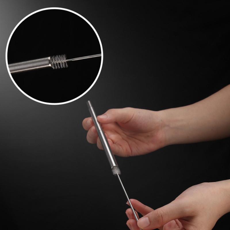 1/3Pcs Reusable Telescopic Straw 304 Stainless Steel Metal Straw With Cleaning Brush Portable Drinking Straw Set For Travel