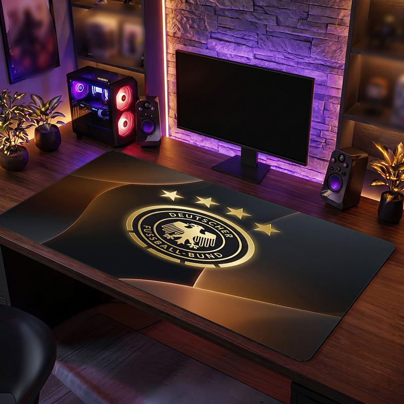 Germany Football Crest Mouse Pad, Extended Non Slip Rubber Desk Mat for Gaming Office Laptop Fan Gift