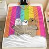 We Bare Bears2 Flannel Blanket, High Quality Comfortable for All Seasons, Home Decor, Warmth and Comfort