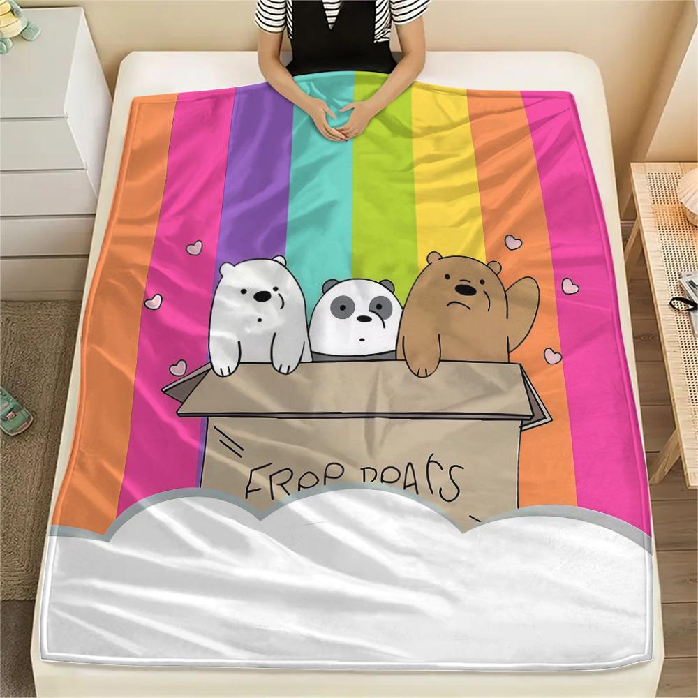 We Bare Bears2 Flannel Blanket, High Quality Comfortable for All Seasons, Home Decor, Warmth and Comfort