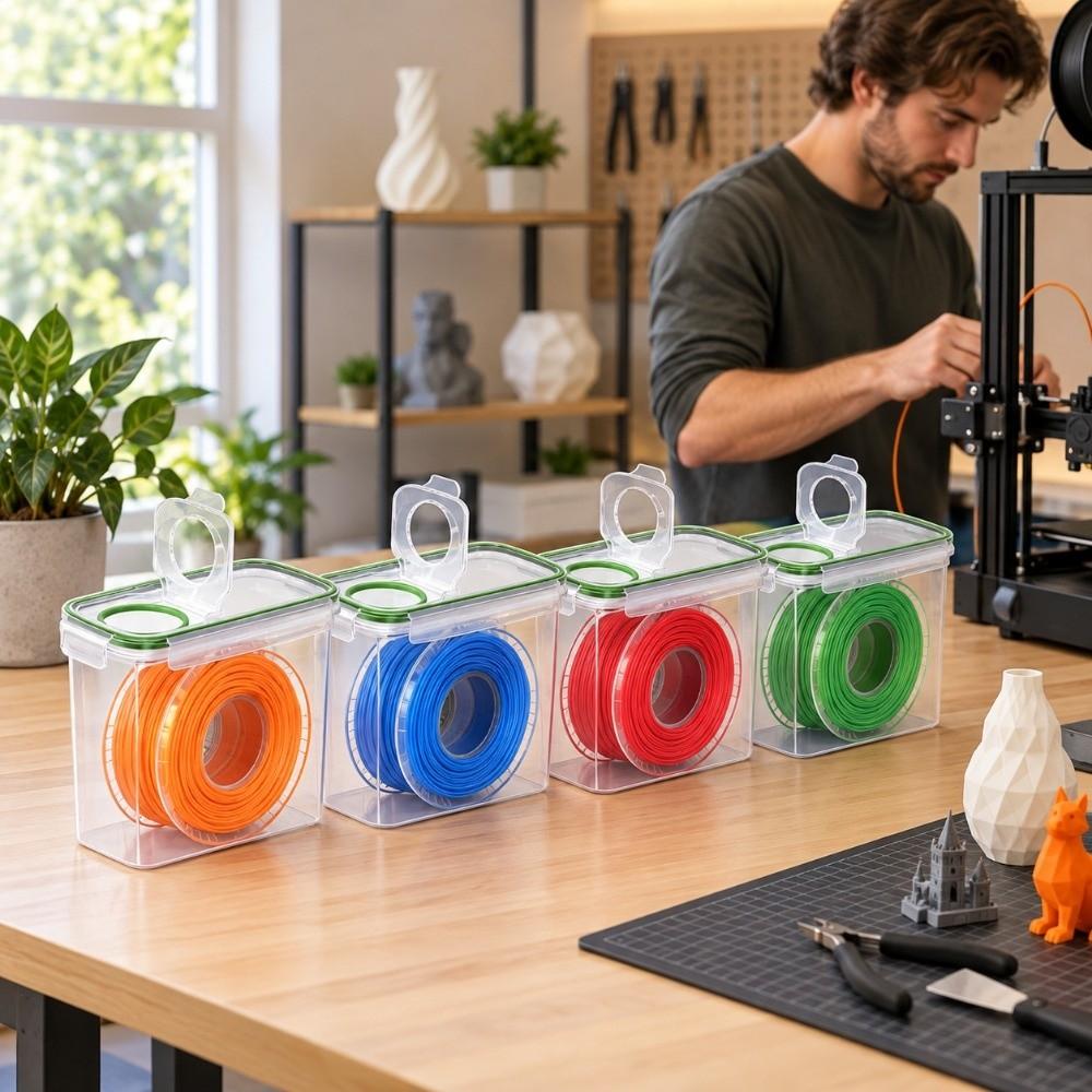 4Pcs Waterproof 3D Printing Filament Storage Box Dustproof Filament Dry Box Household