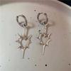 6pcs Set Punk Rock Sliver Color Spiral Vortex Stars Hearts Pendant Hoop Earrings for Women Men Friends Gothic Y2K Jewelry Sets