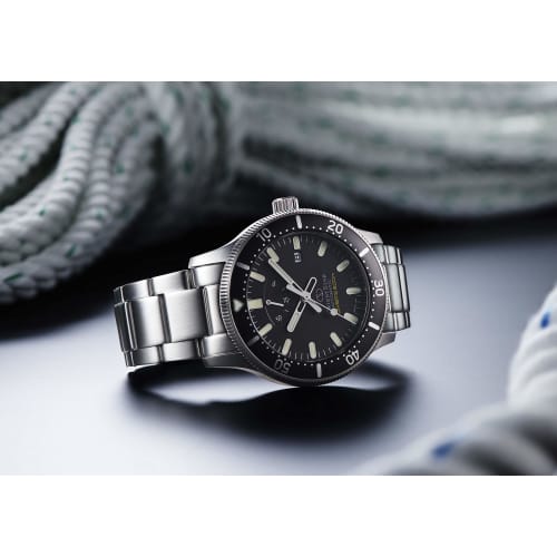 Orient Star RK-AU0309B Men's Automatic Watch, 200m Diver, Mechanical, with Silicone Band, 200m Water Resistance for Air Diving, Black