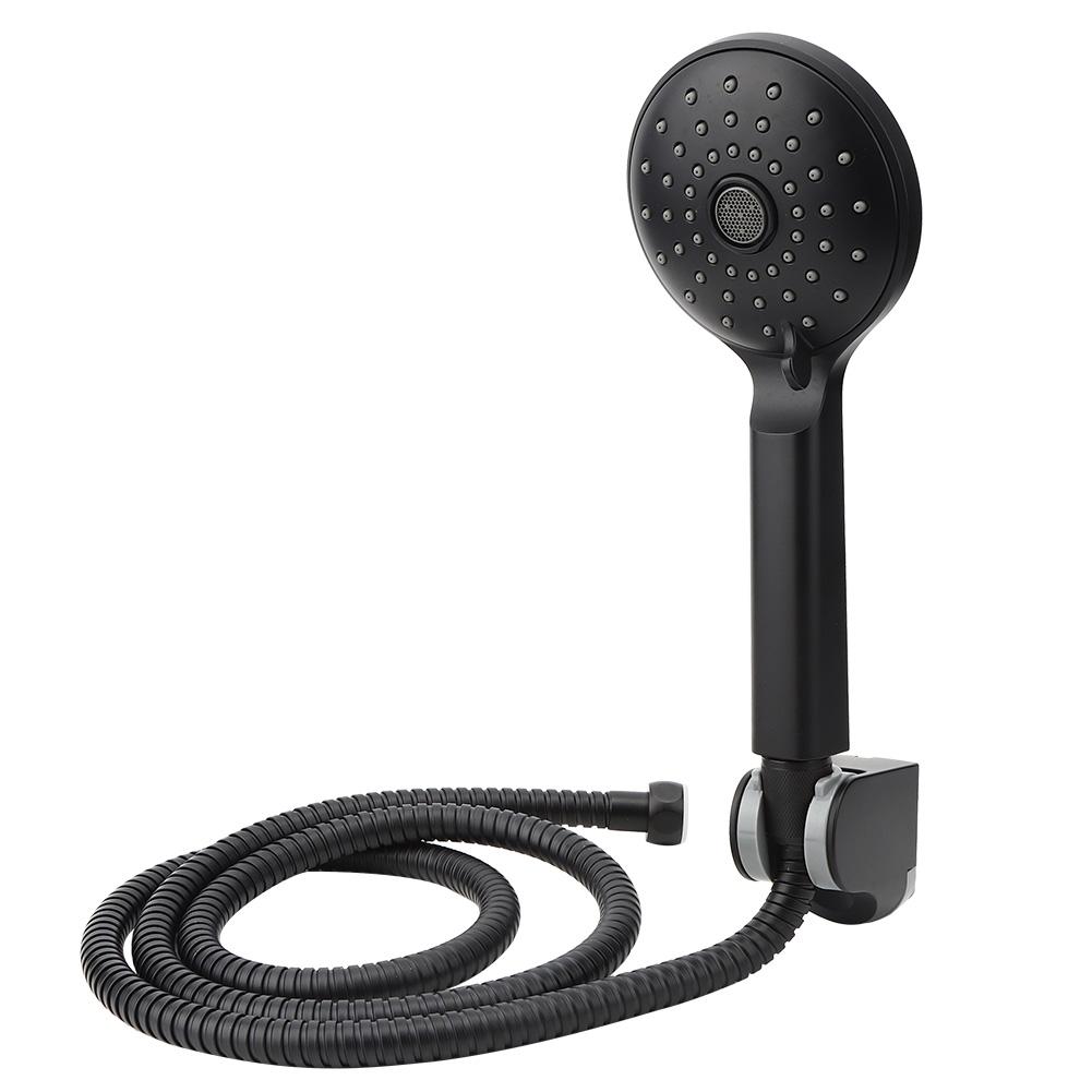 Matte Black Handheld Showerhead with Showerhead Holder Bracket Hose Bathroom Tools