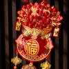 2026 Lucky Red Envelope Charm – Chinese New Year Horse Zodiac Decoration, Festive Fortune Pouch Hanging Ornament with "Fu" Symbol for Home, Car & Door