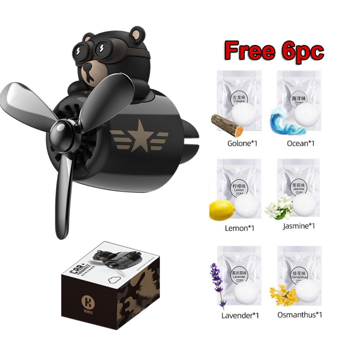 

Освежитель воздуха в автомобильном дефлекторе в форме милой собаки, вращающийся пропеллер, ароматерапевтический диффузор для украшения салона автомобиля 6pc