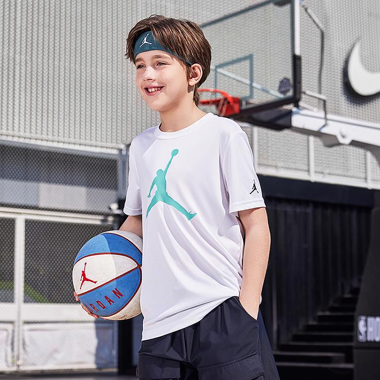 Jordan T-Shirt Trendy Versatile Short Sleeve Men Tops White Leaf-Green JD2422067