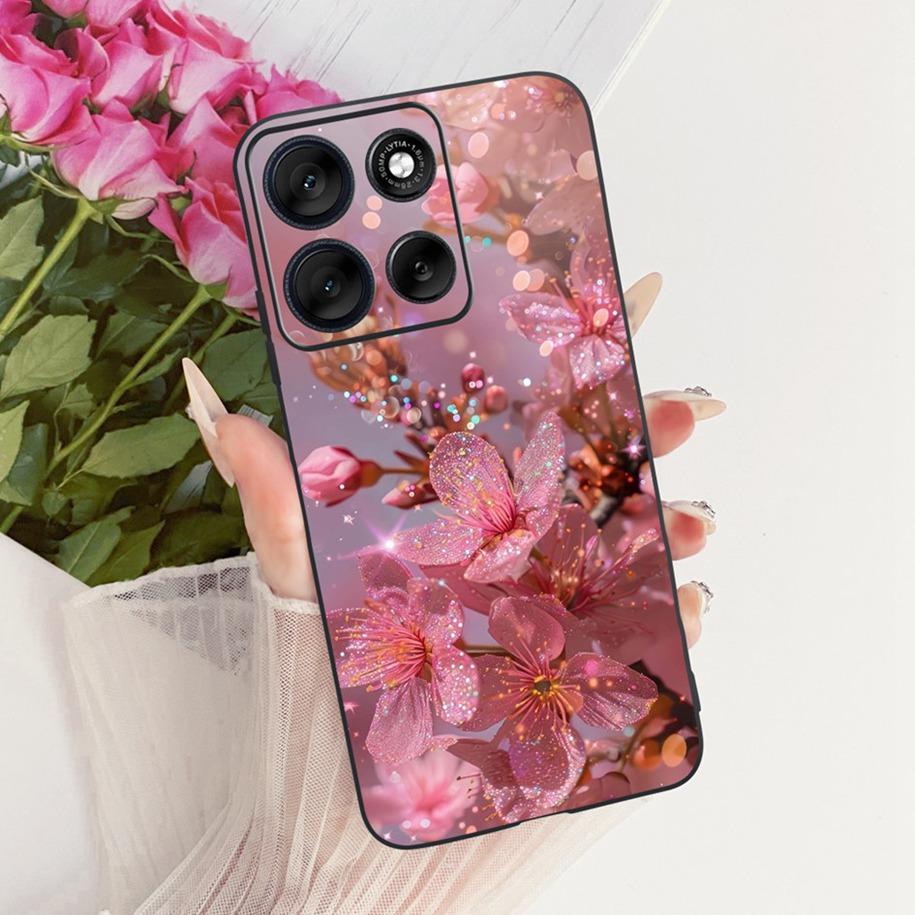 Coque Pour Motorola Moto G56 Housse 2025 Nouvelle Élégante Nœud Papillon Fleur Silicone Souple Coques de Téléphone Pour Motorola Moto G66Y G66J 5G Fundas