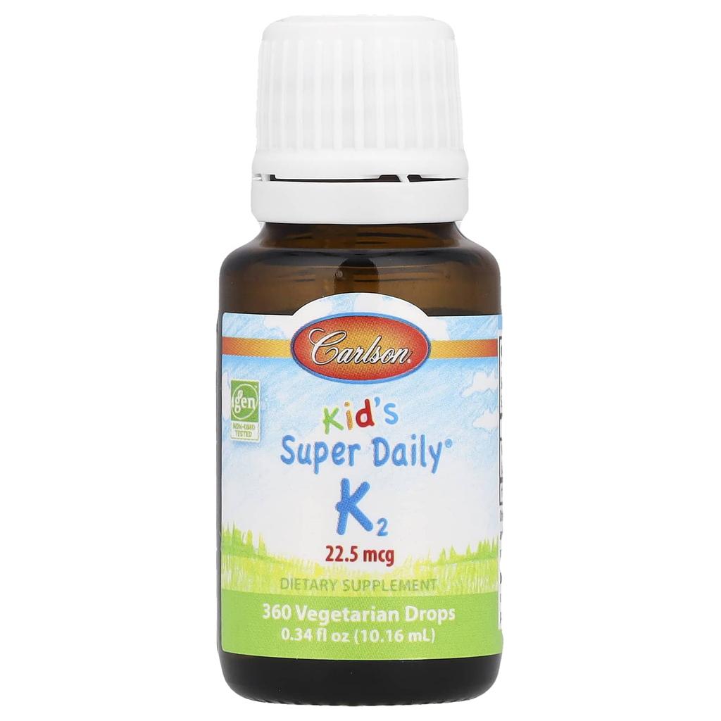 Carlson, Kinder, Super Daily K2, 22,5 mcg, 0,34 fl oz (10.16 ml)