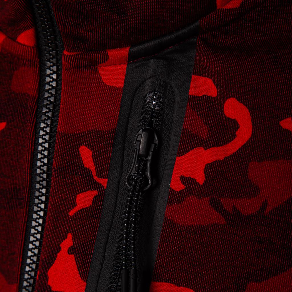 Nike Comfortable Fashionable Hooded Jacket With All Over Print Men Jackets Crimson 678951-677