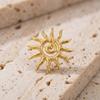 Light Luxury Sun-shaped Flower Earrings Unique Sun Ear Stud Temperament Metal Stud Earrings  Daily