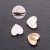 10Pcs 10/12Mm Cute White Heart Bottom Gold Buttons Diy Sewing Craft For Cardigan Shirts Hearts Buttons Dress Decor