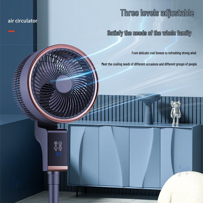 KKTV 12-inch Voice-Controlled Pedestal Fan