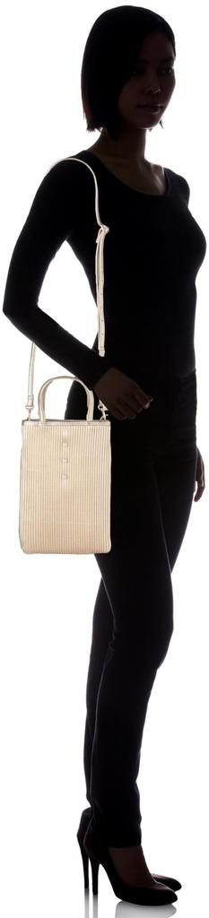 [Perke] Sheepskin pleated 2-way mini shoulder bag with pearls