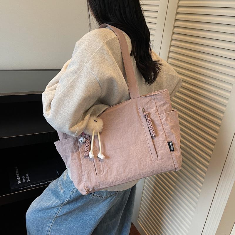 2025 Autumn New Shoulder Bag Canvas Bag Women's Large Capacity Shoulder Bag Student Fashion Tote Bag Handbag Bag