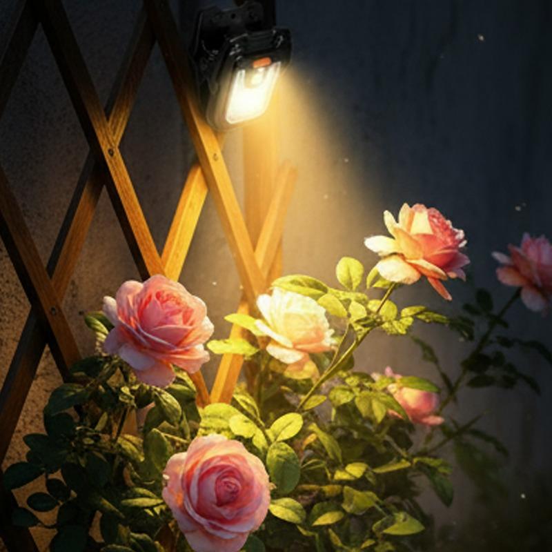 Rechargeable LED Solar Clip Lights Motion Sensor Long-lasting Lamps Super Bright Waterproof Outdoor Garden Courtyard Lighting