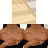 Minimalist Geometric Jewelry Set With Alloy Chain And Rhinestone Accents For Women