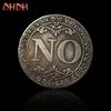 Vintage Metal Yes No Decision Coin Lucky Coin Desktop Decorative Metal Crafts Holiday Party Gifts