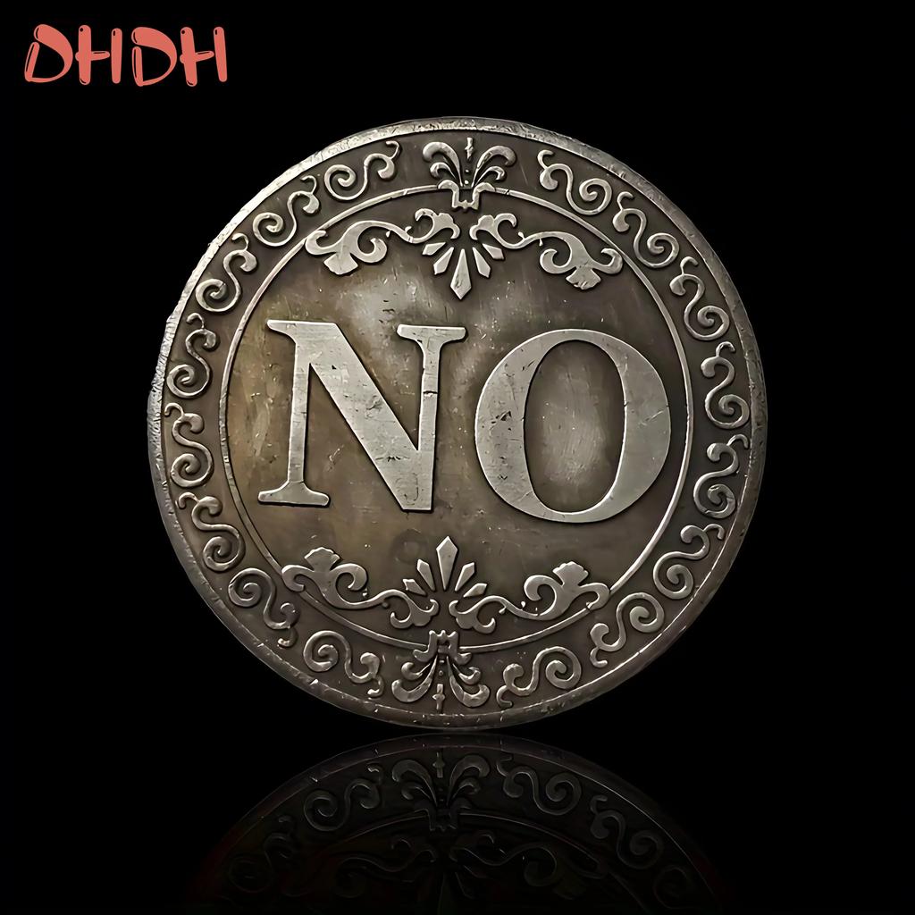 Vintage Metal Yes No Decision Coin Lucky Coin Desktop Decorative Metal Crafts Holiday Party Gifts