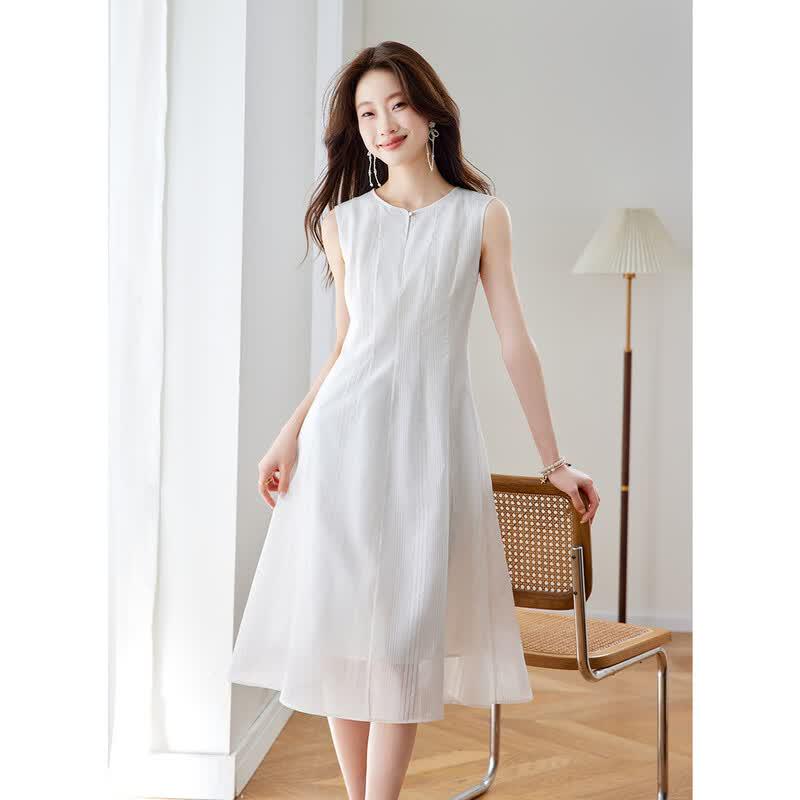 Srcr Women s Mulberry Silk Elegant Summer Dress L