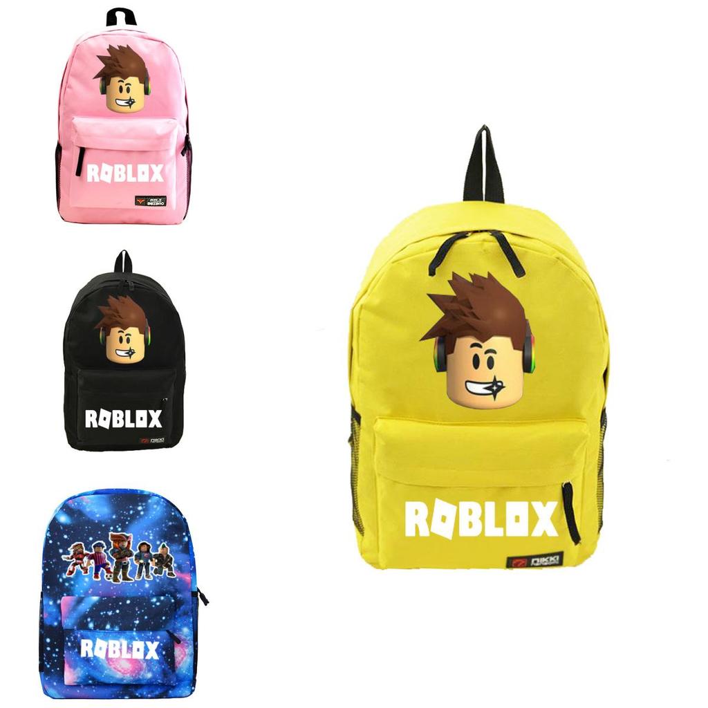 Roblox Pattern School Backpack With Starry Background And Large Capacity For Students
