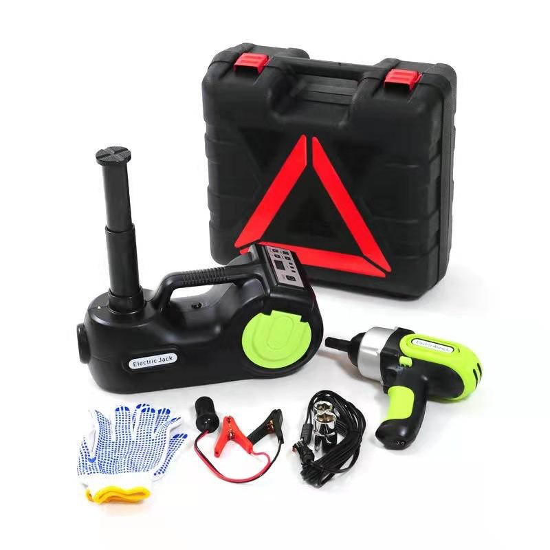 SUV Truck Emergency Equipment Car Repair Tool Set Electric Jack 12V 5 Tons Electric Wrench Jack Kit