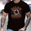 European Sizes Witch Print Men's Short Sleeve T-shirts, Comfy Casual Breathable Tops For Men's Fitness Training, Jogging, Outdoor Activities