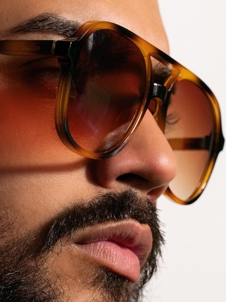 Sunglasses Men Women Trend Oversized Square Gradient Lens Double Bridge Designer Eyewear Unisex Vintage Driving Sunglasses