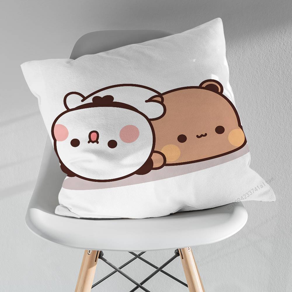 Cute BBubu DDudu Funny Pillowcase for Sofa Room Office Decor Printing  Merchandise AllMatch Cushion Cover
