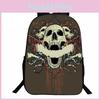 Fashionable Skull Zombie Print Backpack With Solid Bag Exterior Design