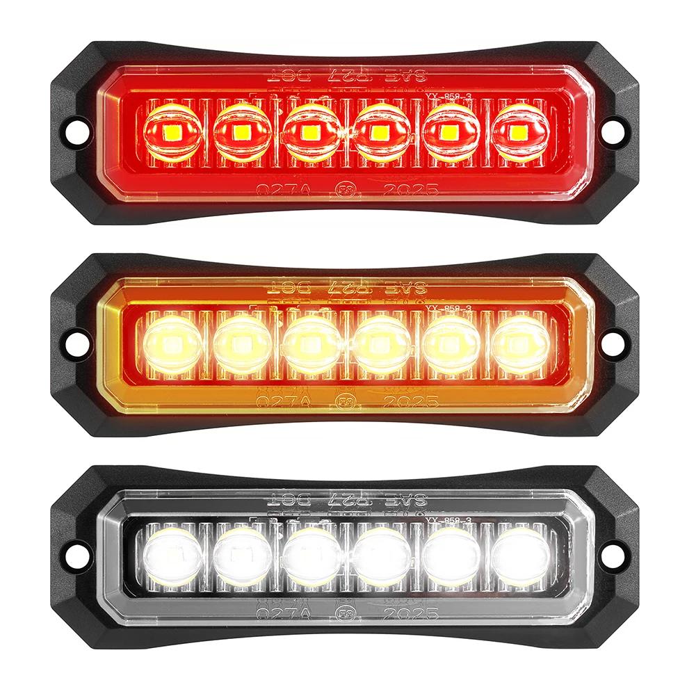 12v/24v Trailer Truck Side Marker Lights 2/4/6 LED Truck Grill Lights Position Lights Sealed Smoked Red LED Lights For Trucks