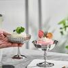 Hot 304 Stainless Steel Dessert Cup Ice Cream Cups Salad Goblet Retro High Base Bowl for Fruit Yogurt Snack Dish Bar Dinnerware