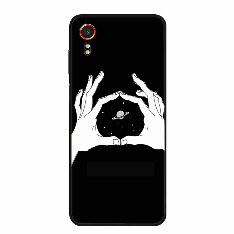 For Samsung Galaxy Xcover 7 Case Fashion Flowers Black Silicone Soft Back Cover For Samsung Galaxy Xcover7 Phone Case Coque Capa