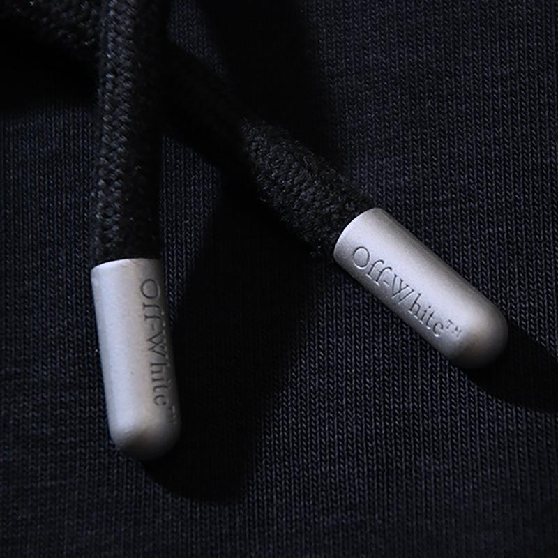 1243 Off-White 2025 Autumn/Winter New Tape Measure Arrow Ruler Tape Printed Hoodie Men's and Women's Hoodie