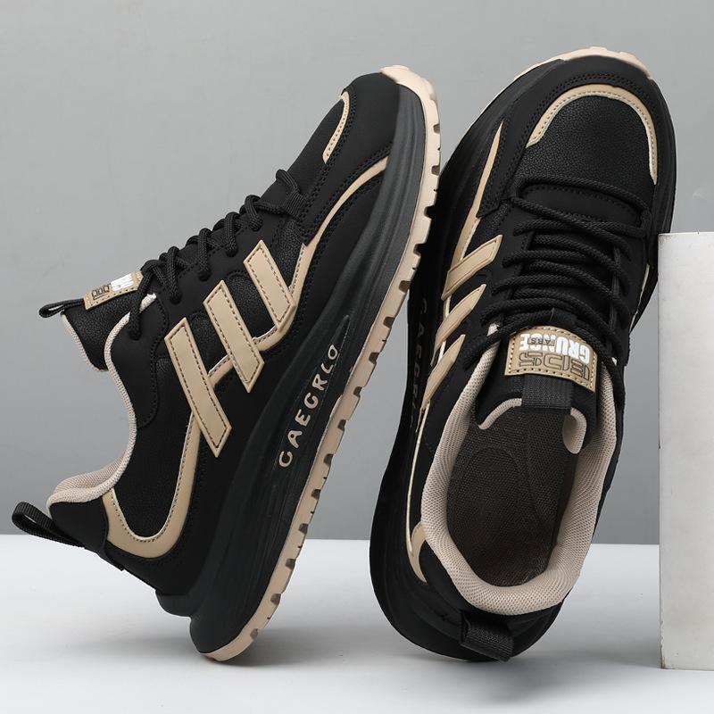 Trendy shoes men's spring senior shoes mesh breathable men's sports and leisure men's shoes thick sole