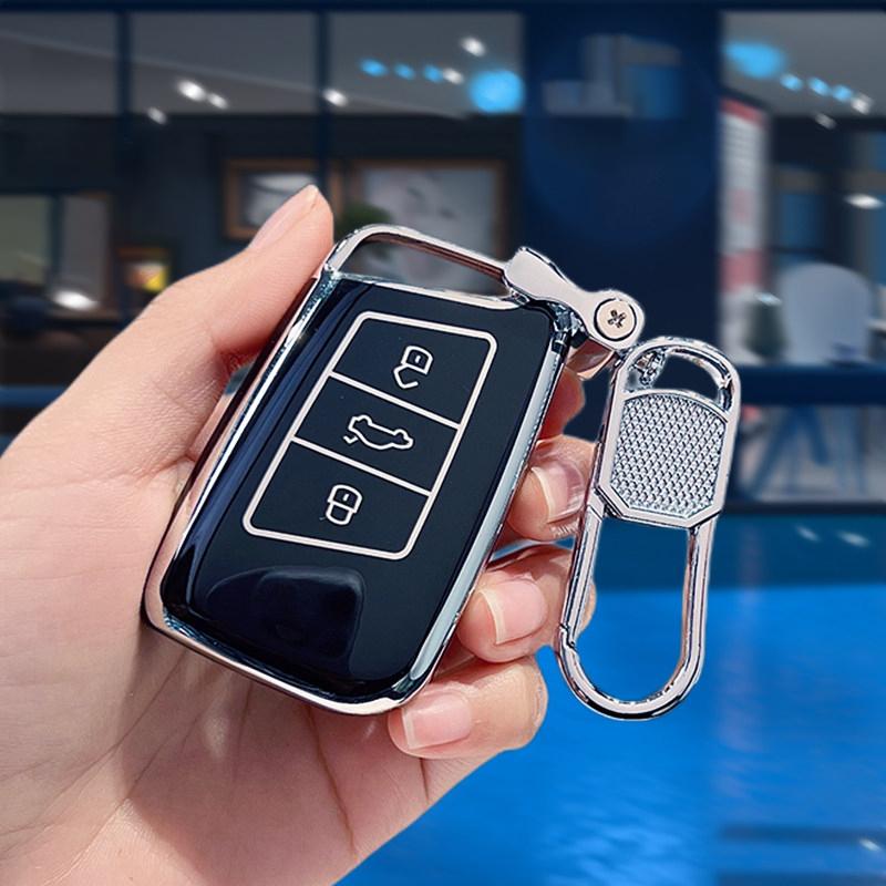 For Volkswagen Vw Tiguan Mk2 Magotan Passat B8 Cc For Skoda Superb A7 Tpu Car Key Case Full Cover Shell Fob Accessories