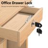 Professional Burglarproof Desk Cabinet Locker Wardrobe 2 Keys Drawer Lock