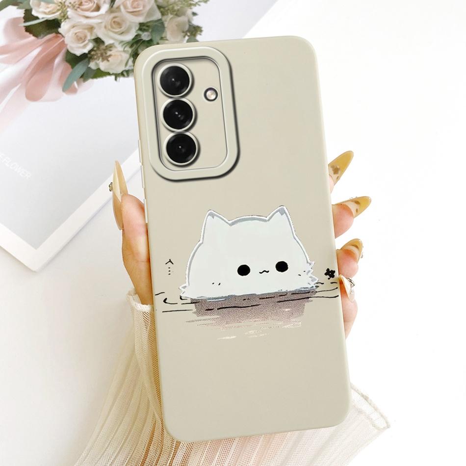 For Samsung Galaxy A56 A36 Cute Cat Flower Cartoon Phone Case For Samsung A36 A56 5G Shockproof Soft Silicone Covers Bumpers
