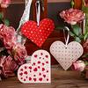 20Pcs Heart-shaped Greeting Cards Handwritten Blank Alien Love Card Can Hang Rope with Holes Gift Card Valentine's Day