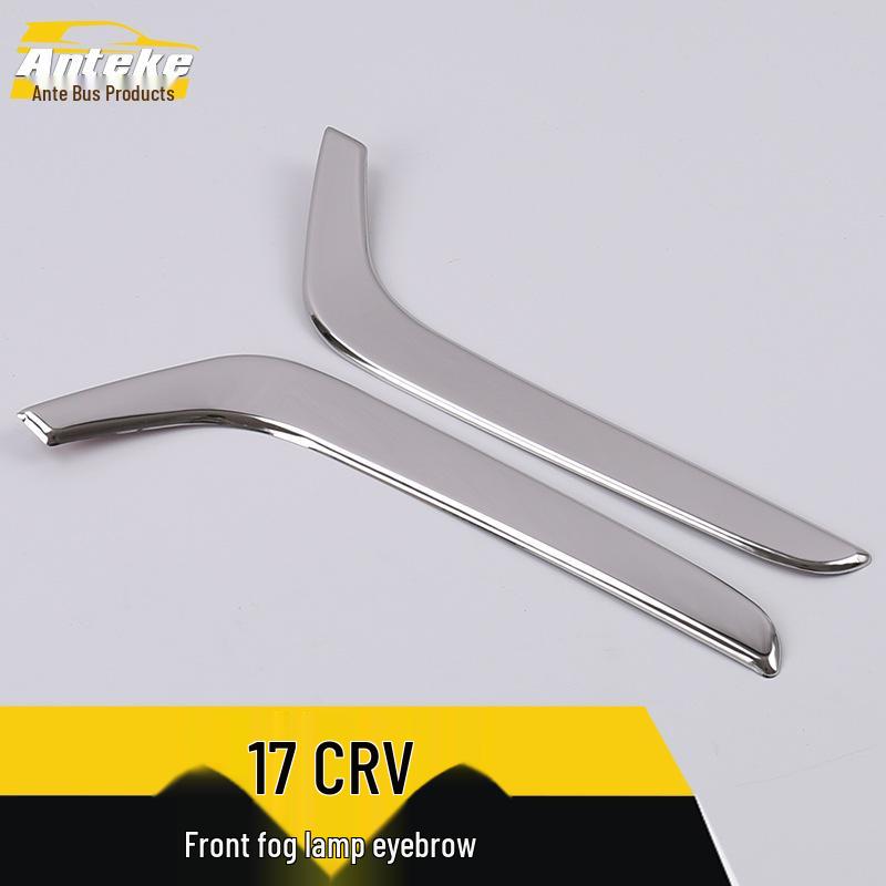 17 CRV Front Fog Light Eyebrow Decorative Strip & Anti-Scratch Bumper Patch