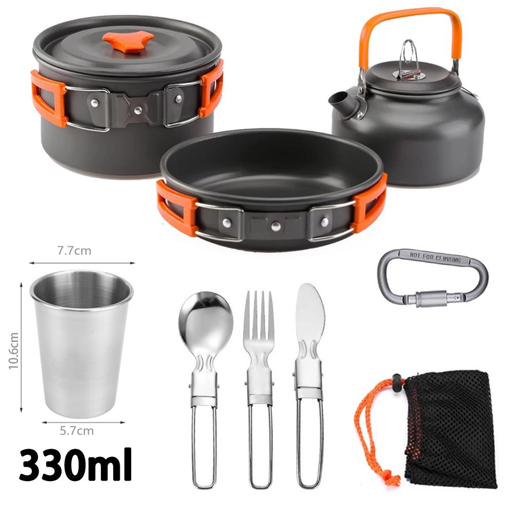 Outdoor cookware camping cooking supplies aluminum alloy material foldable cookware outdoor camping travel supplies