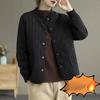High-End Short Loose Long Sleeve Light Quilted Cotton Jacket Winter Solid Color Cotton-Padded Jacket Casual Plus Size Home Cotton Coat