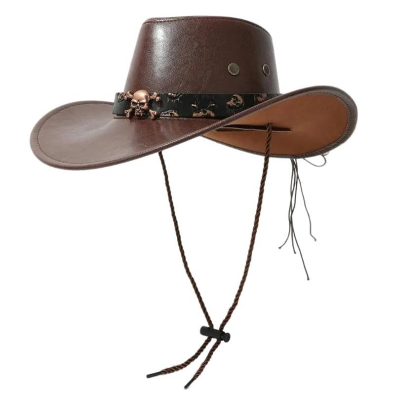 Classical  Cowboy Hat for Travel Wide Brimmed Hat Western Cowboy Hats for Boy Men Adults Cowboy Hats