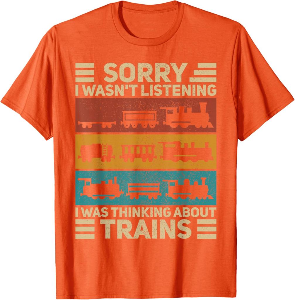Retro Wagon Train Lover Model Railroad Conductor Funny Train T-Shirt