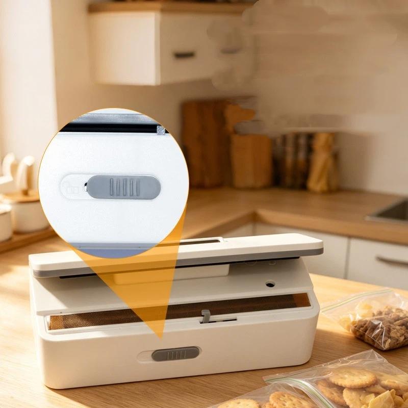 Bag Sealer 2 In 1 Rechargeable Mini Heat Seal Tool for Plastic Food Bags Home Kitchen Snacks Fresh Preservation