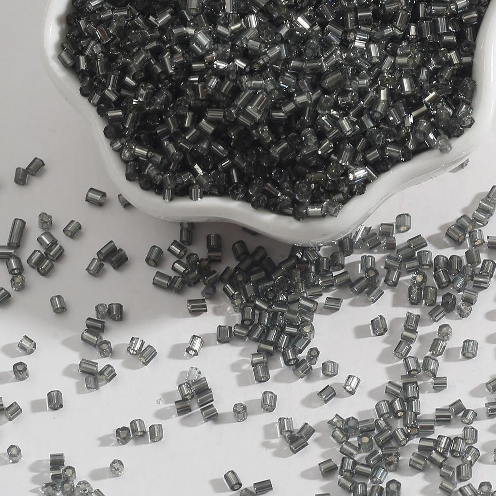 2mm Silver-Lined Glass Seed Beads: Handmade DIY Jewelry & Clothing Accessories, Transparent Loose Beads.