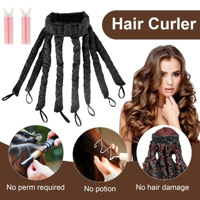 Bigodino per capelli senza calore con cinturino regolabile Donna Notte Sonno Ricci otto artigli